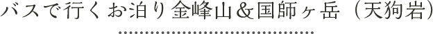 バスで行くお泊り金峰山＆国師ヶ岳（天狗岩）